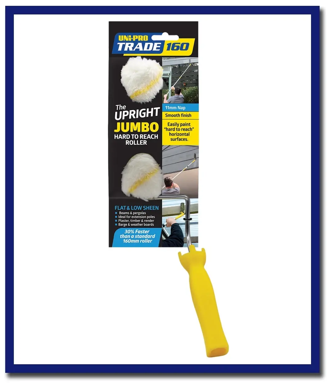 Uni-Pro Trade 160Mm Upright Jumbo Roller 11Mm Nap - 1 Set 1
