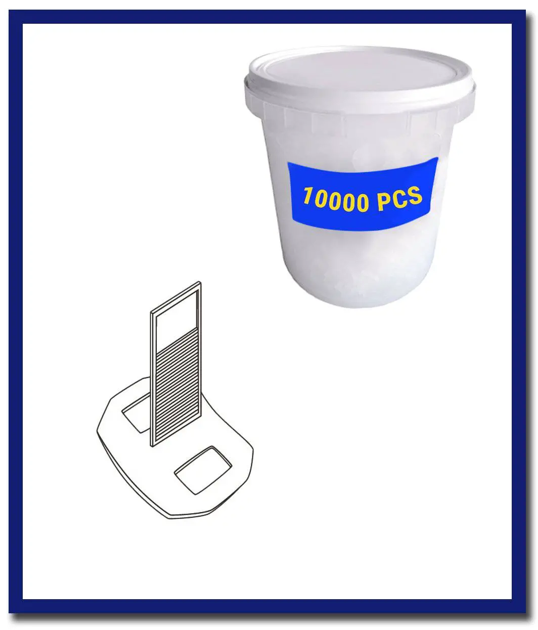 Dta Lippage Curved Spacer 1.9Mm (1000 Pcs Bucket) 1