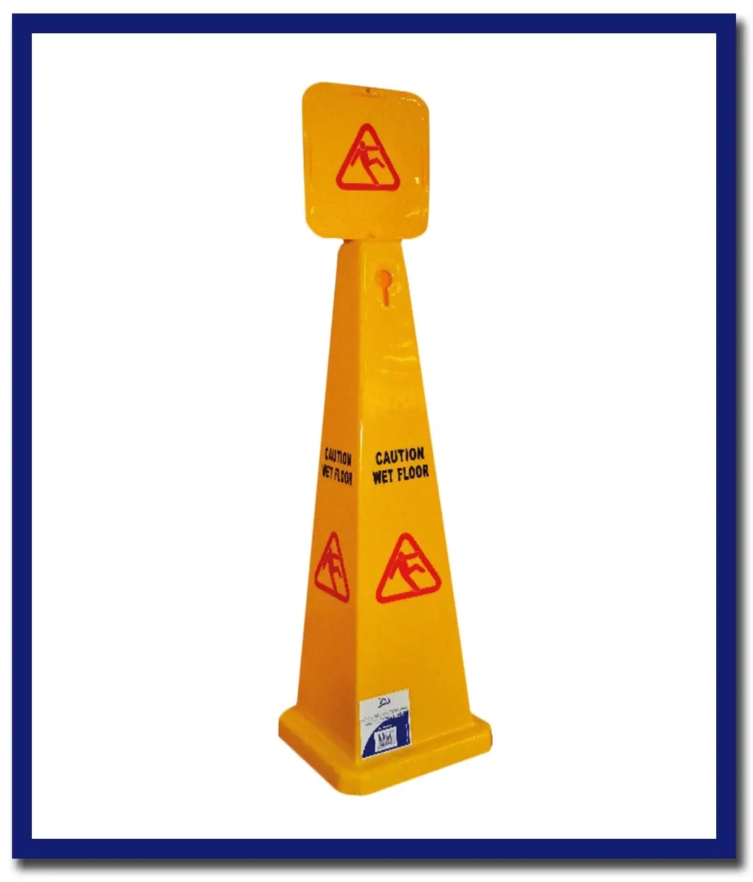 Edco Large Pyramid Caution Wet Floor Sign - 1 Pc 1