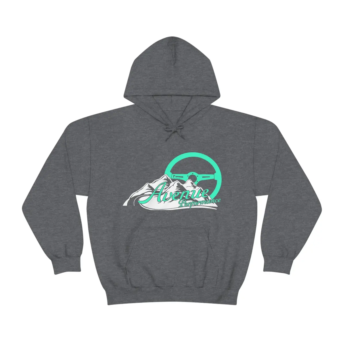 Avenue Mountain Design Unisex Hoodie Minty/ Heather Grey 1