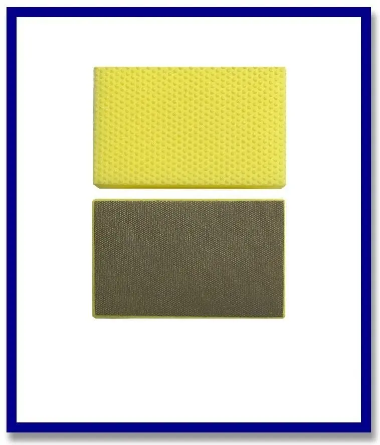 Sda Handpad 90 X 55Mm Yellow # 400 Metal Bond Flat Foam Backing 1