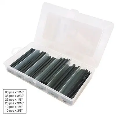 Heat Shrink Kit, 2:1 Black, 160 Pieces (Hsk-2100) 1