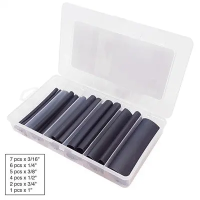 Heat Shrink Kit, 3:1 Black, 25 Pieces (Hsk-3100) 1
