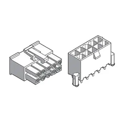 Molex Mini Fit Jr. Connector - 6 Poisition, Panel Mount (Wmf-3903Prt) 1