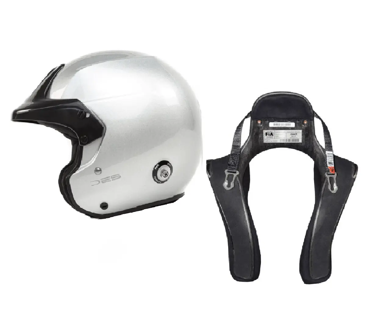 Stilo Trophy Jet Helmet And Hans Fhr Combo Deal 1
