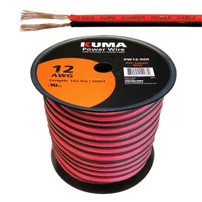 Low Voltage Dc Power Cable, 12Awg, 500Ft Roll (Pw12-500) 1