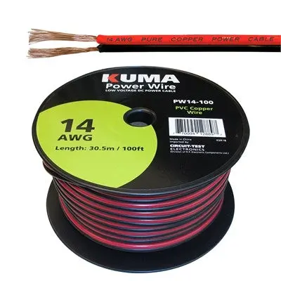 Low Voltage Dc Power Cable, 14Awg, 100Ft Roll (Pw14-100) 1