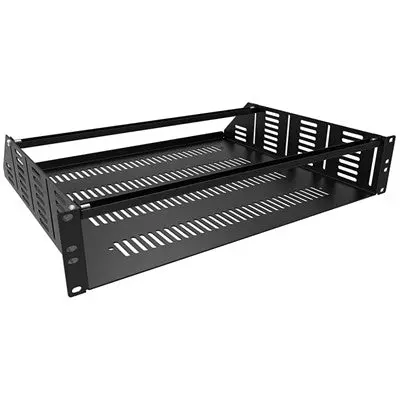 Vented Clamping Rackshelf - 2U - 3.5"H, 15"D (Racsv190315bk1) 1