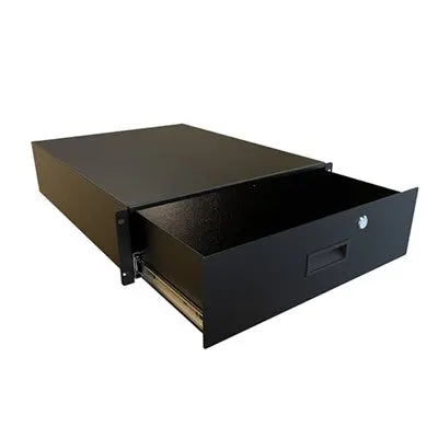 Locking Storage Drawer, 3U, 5.25"H,  22.25"D (Rdrw1900522bk1) 1