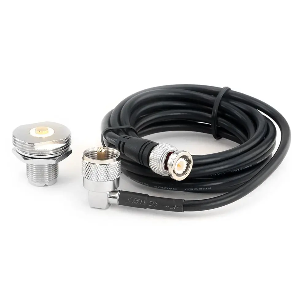 Antenna Arial Nmo Coax Cable Kit With Bnc Connector 2Meter 1