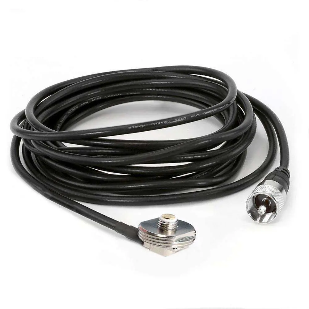 15Ft Antenna Coax Cable With 3/8 Nmo Mount, Uhf Vhf Connector. 1