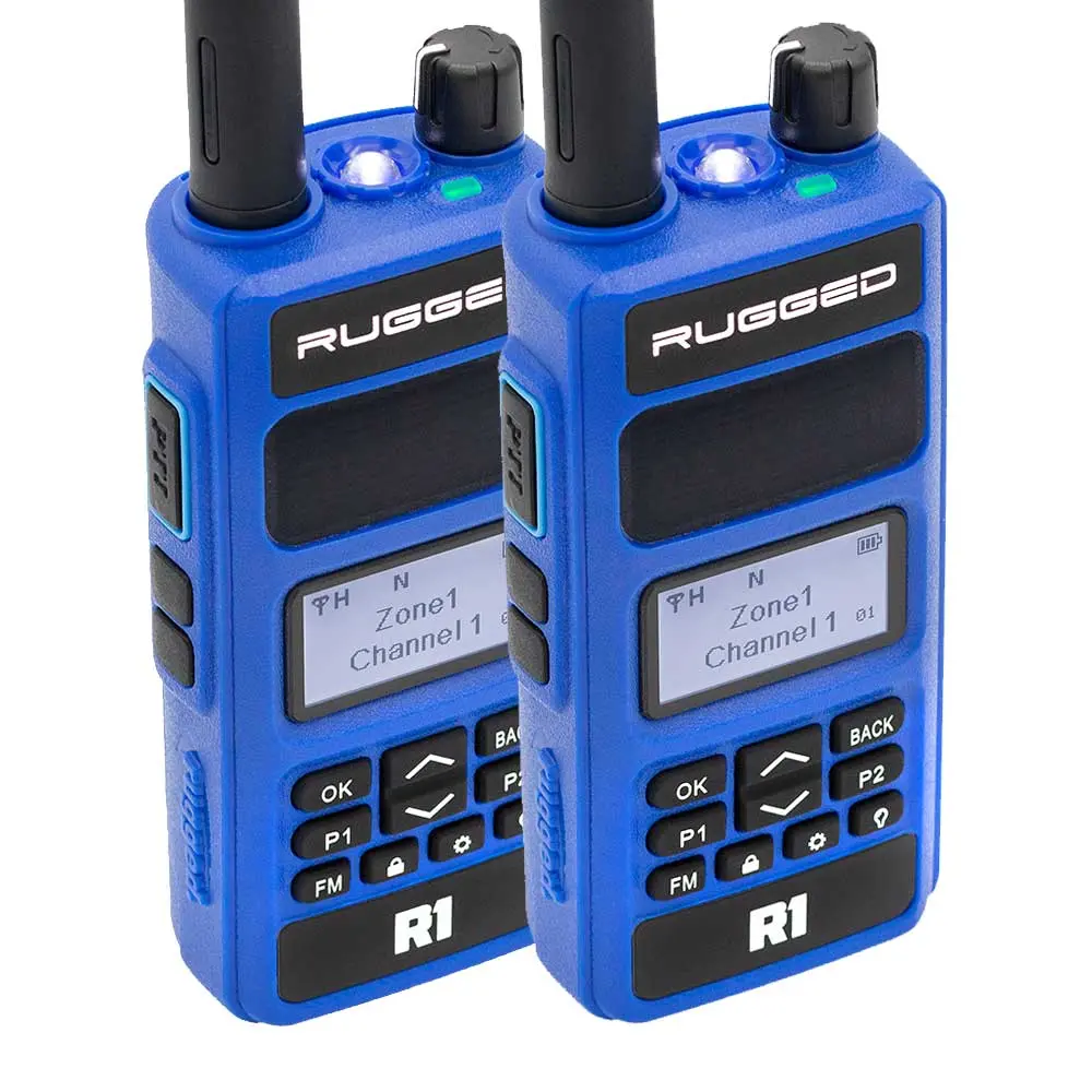 2 Pack - R1 Motorsport Digital Analog Handheld Radio - By Rugged Radios 1