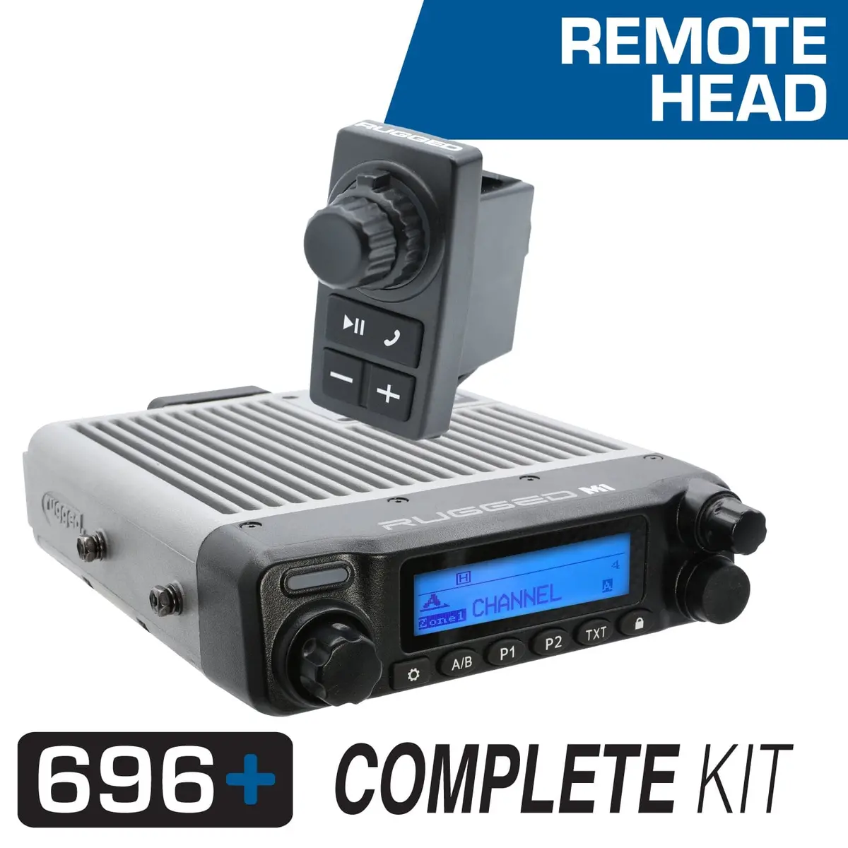 Rugged Radios 696 Plus Remote Head Complete Master Communication Kit /W Intercom & 2-Way Radio - M1 Vhf Business Band 1