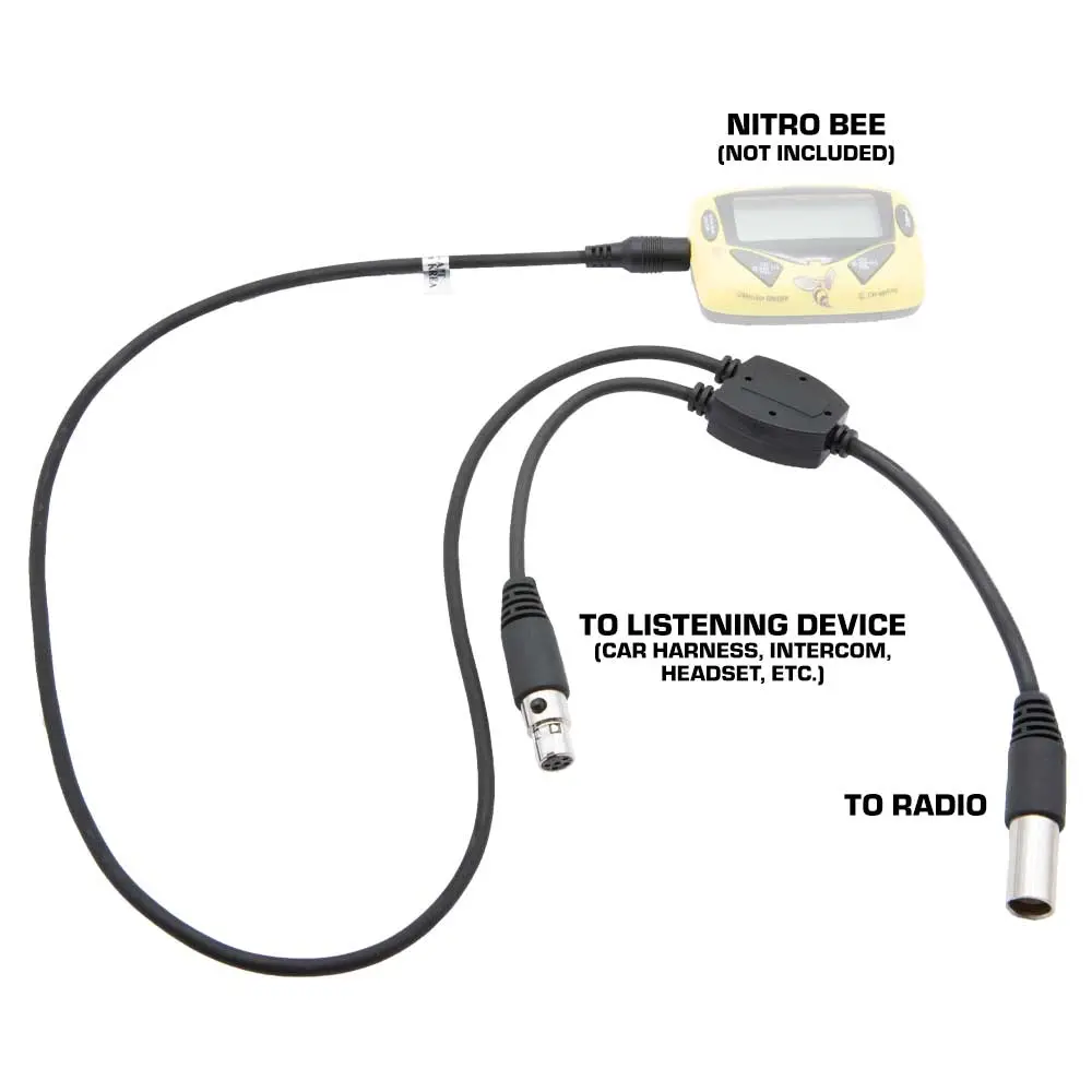 Adapter For Race Radio Receiver To 5-Pin Car Harness, Headset, Or Intercom 1
