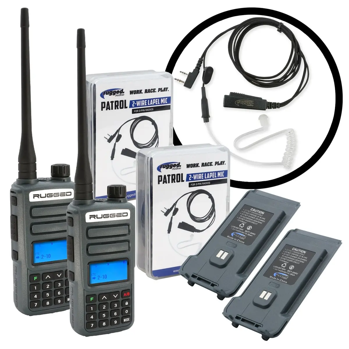 Rugged Radios Gmr2 Plus Great Outdoors Pack - Gmrs & Frs Two Way Handheld Radios /W Accessories 1
