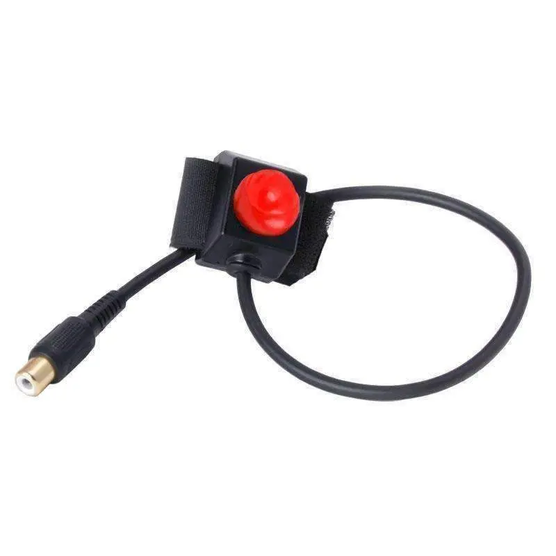 Motorcycle Push To Talk (Ptt) Velcro Mount With Rca Connector 1