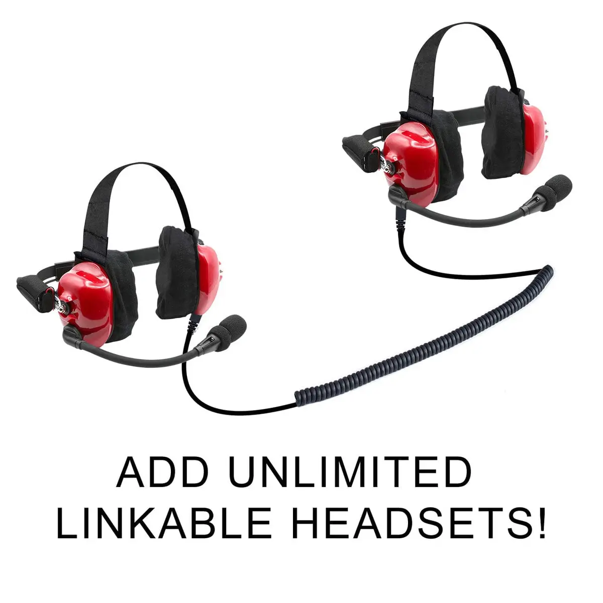 Pair - H80 Track Talk Linkable Intercom Headsets | Bring The Conversation To The Circle Track Nascar Event 1