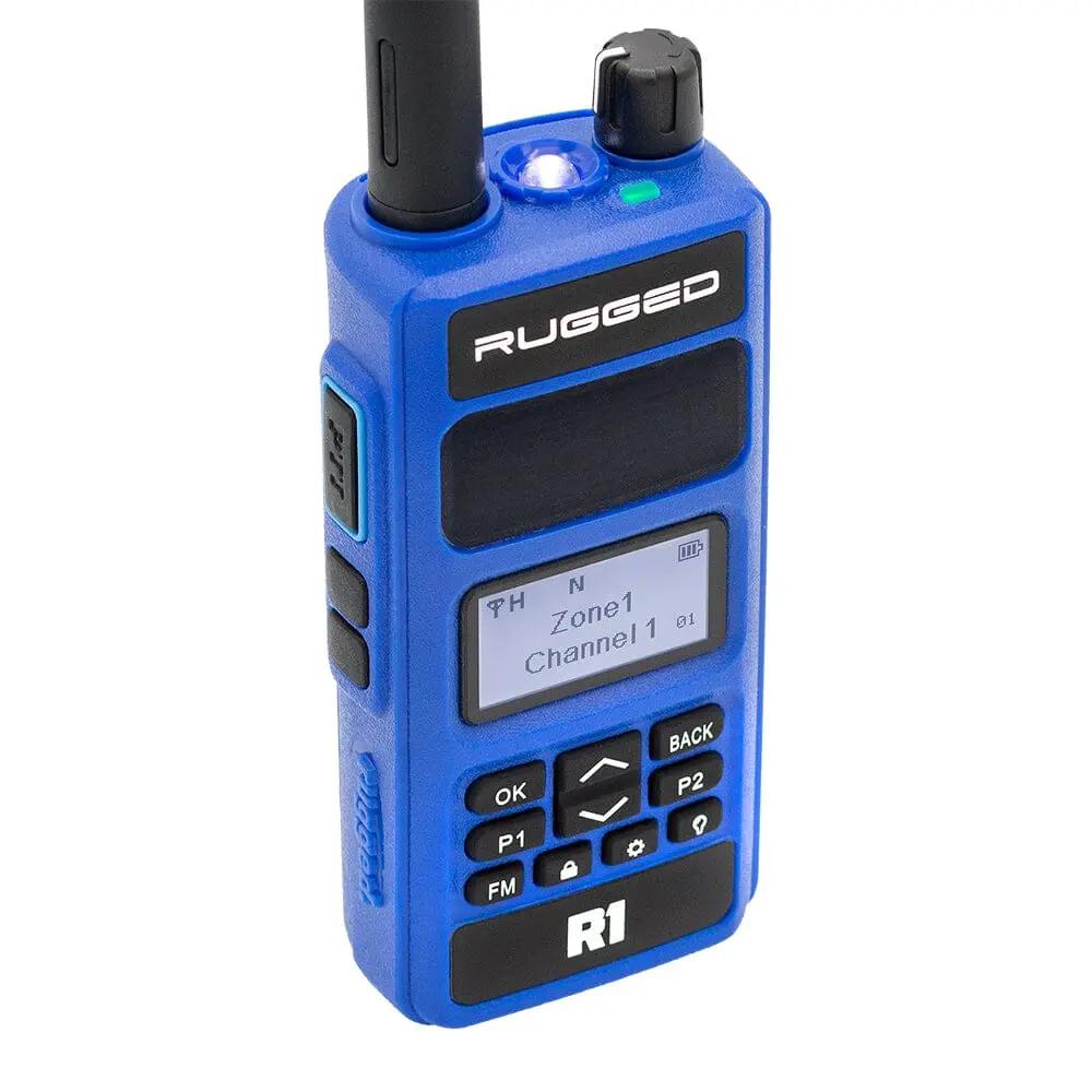 Rugged Radios R1 Business Band Two Way Handheld Radio - Digital & Analog - Safety Yellow 1