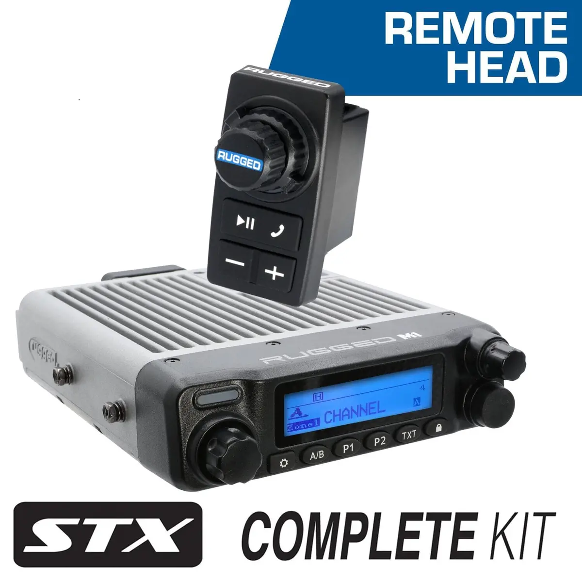 Rugged Radios Stx Stereo Remote Head Complete Master Communication Kit /W Intercom & 2-Way Radio - G1 Gmrs 1