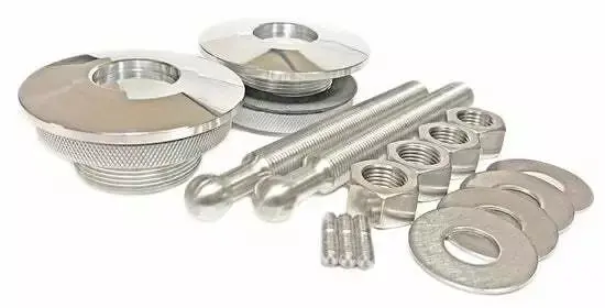 Quik-Latch Low Profile Polished Ql-50 Series Hood Pin Kit Ql-50-Lp/P 1