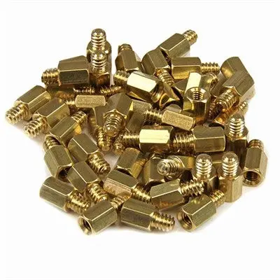 Pc Mounting #6-32 To M3 Metal Jack Screw Standoff, Pkg/50 (Screwnutm) 1