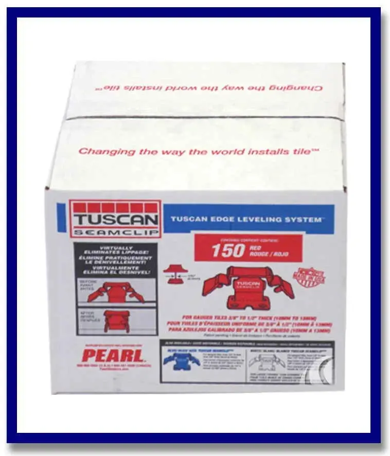Tuscan Seam Clip (Red). For 9.5Mm To 12Mm Thick Tiles - 150 Pcs / Box 1