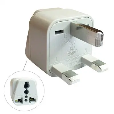 3 Conductor Plug - 3 Pin Great Britain Plug, Travel Adapter (Wa-7) 1