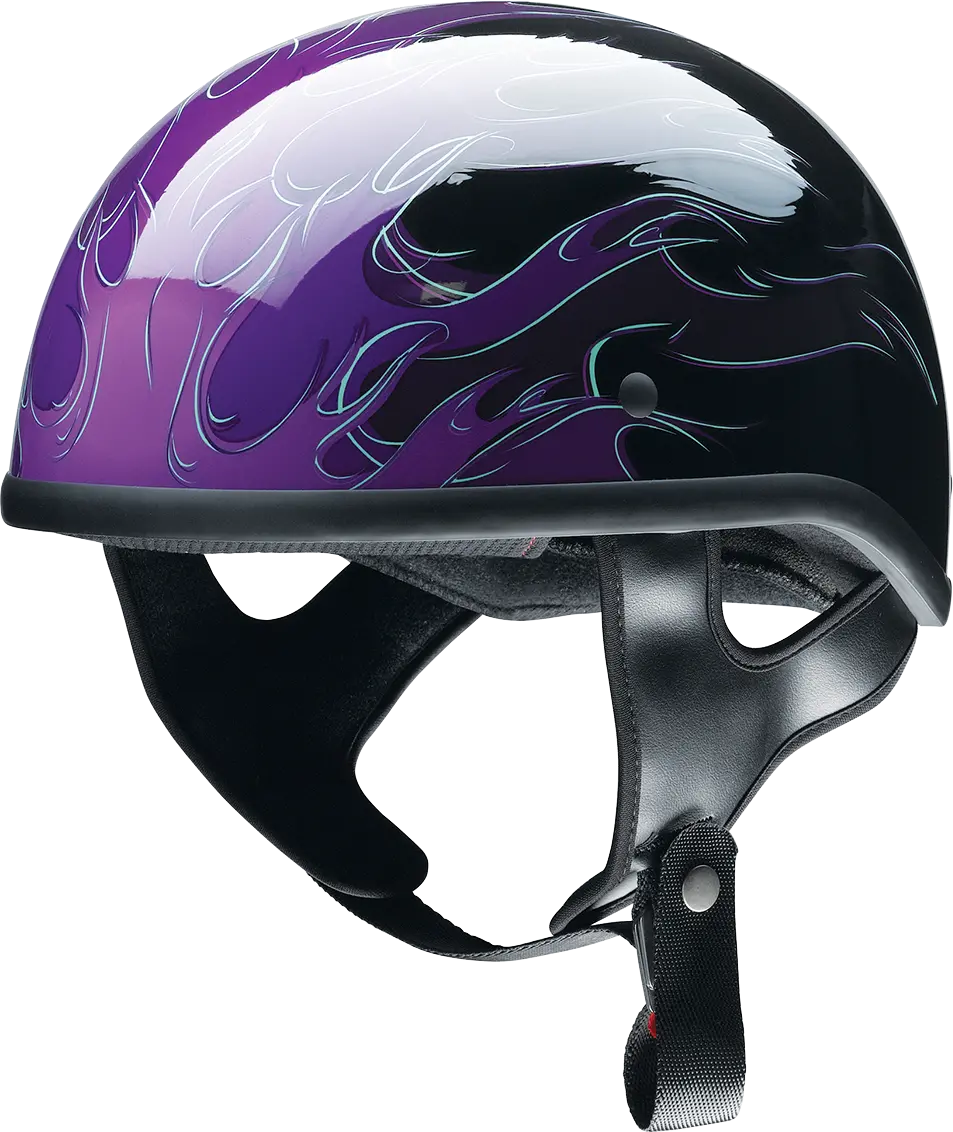 Z1R Cc Beanie Motorcycle Helmet – Hellfire Purple Design, Size Xs (Model #0103-1338) 1