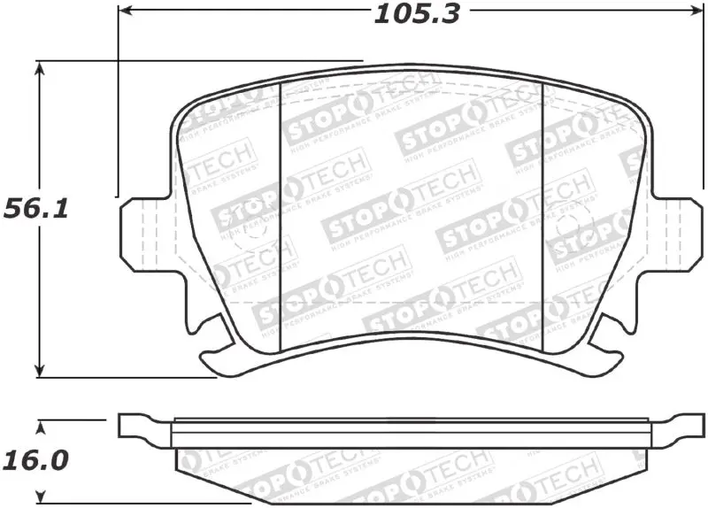 Stoptech Street Performance Brake Pads – Direct Oe Replacement 1