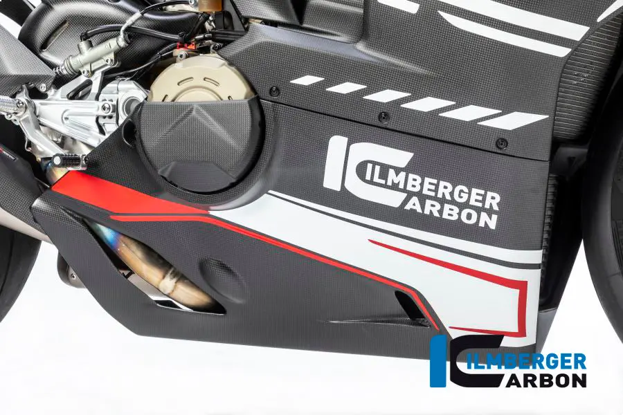 Ilmberger Carbon Bellypan Compatible With Akrapovic Slip On For 2018+ Ducati Panigale V4 / V4S / V4R 1