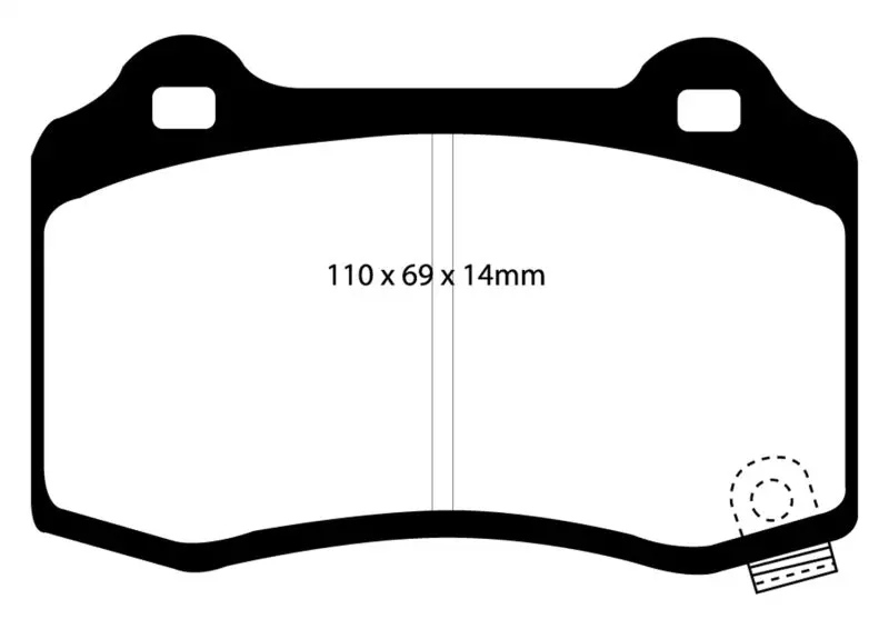 Ebc Redstuff Rear Brake Pads For 2015+ Cadillac Cts 3.6L Twin-Turbo Models 1